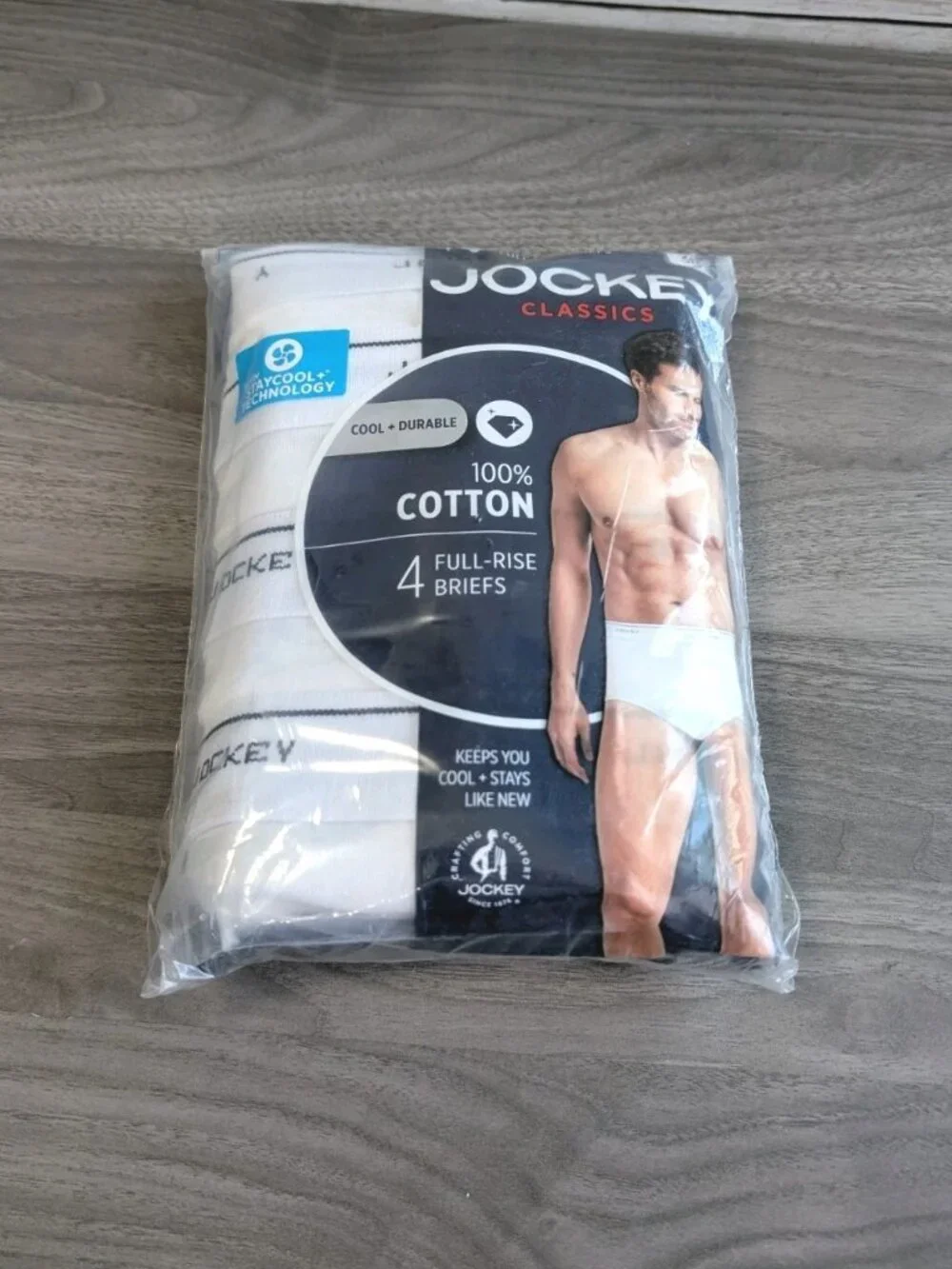 Jockey classic full rise briefs, in white , size 44